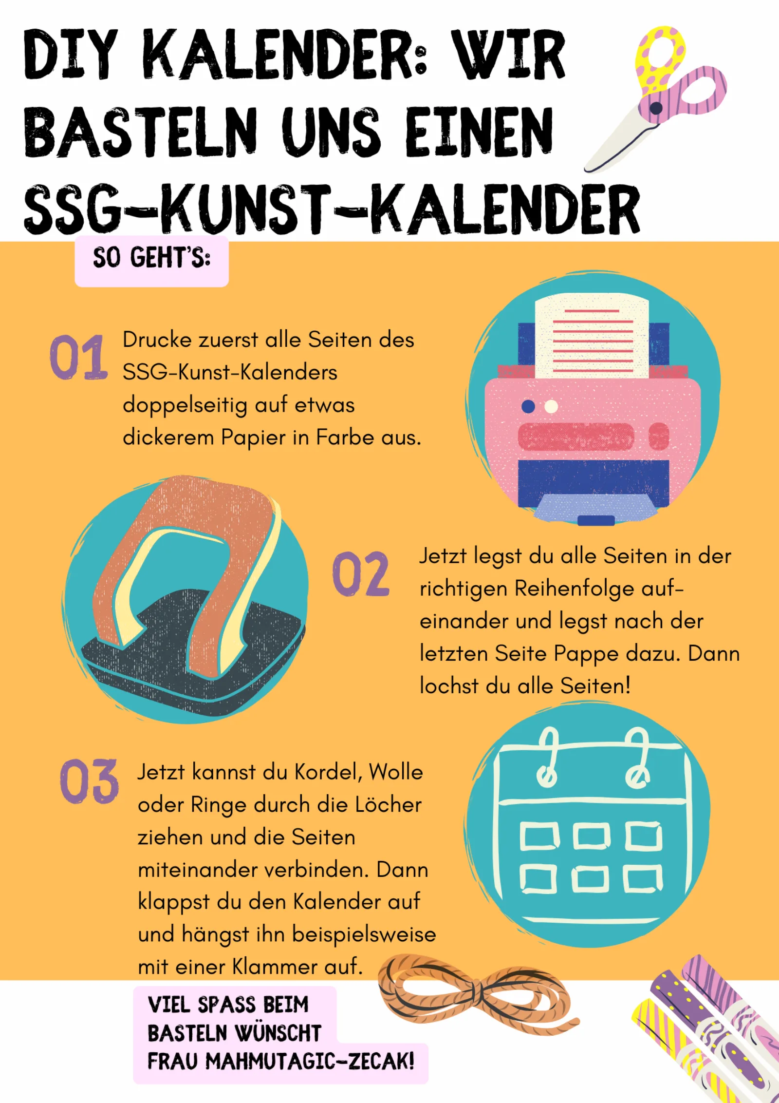 Bastelanleitung: SSG-Kunst-Kalender selbst gestalten